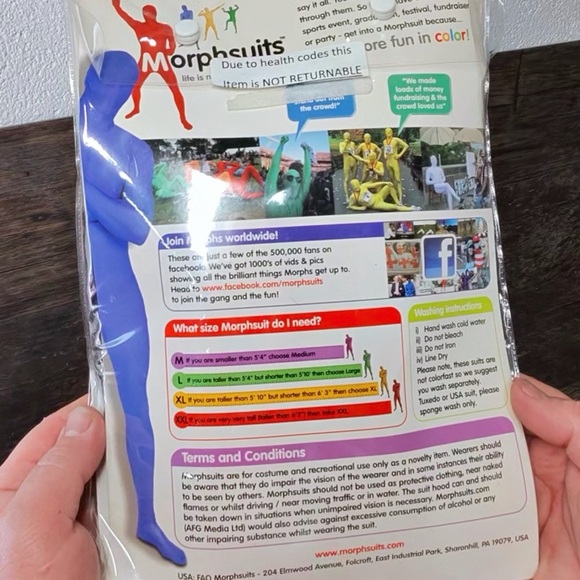 Morphsuits Black Costume Medium Suit - Picture 2 of 4